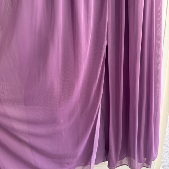 David’s Bridal Long Purple Bridesmaid Dress - Picture 4 of 5